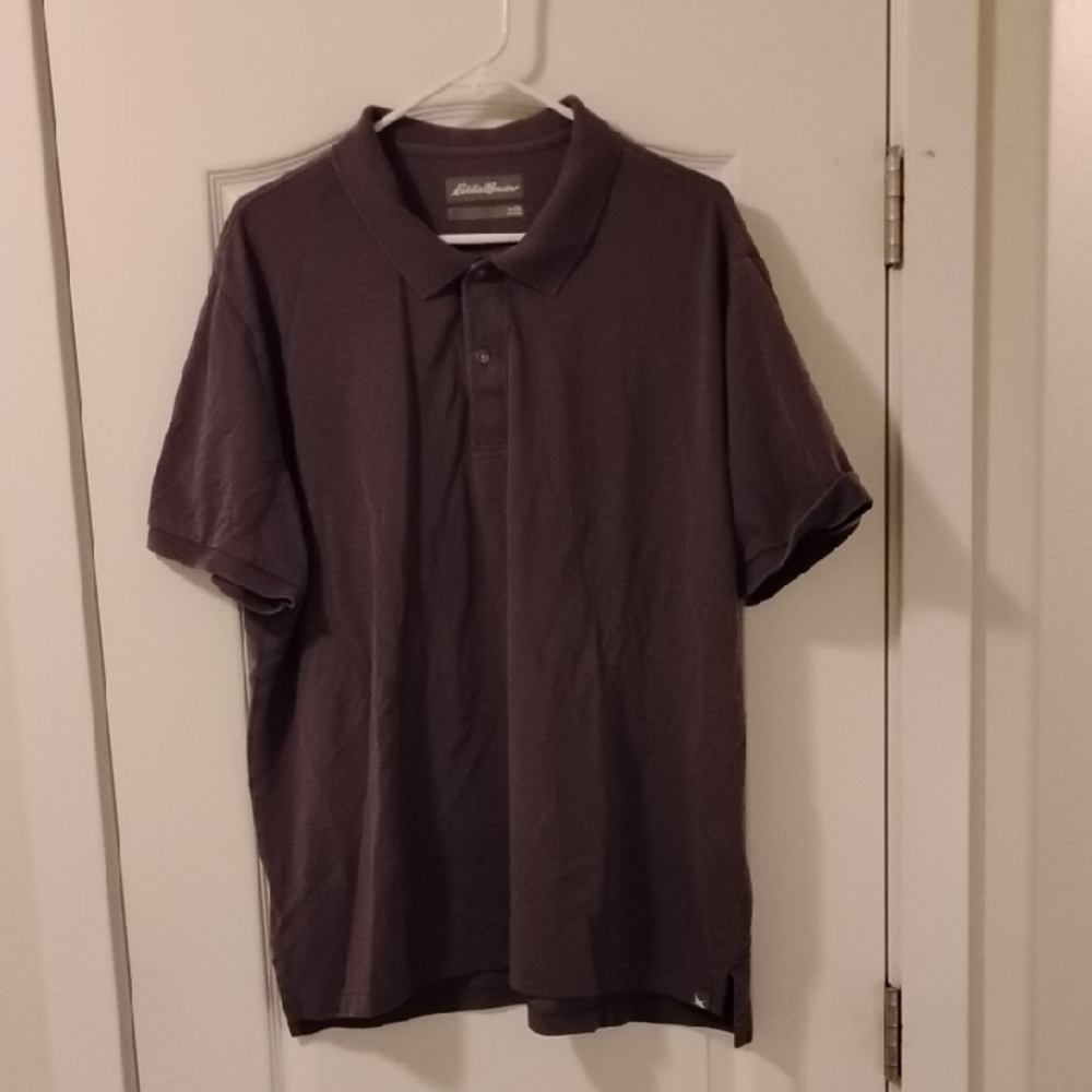 Eddie Bauer Purple Polo Shirt Casual Cotton Blend